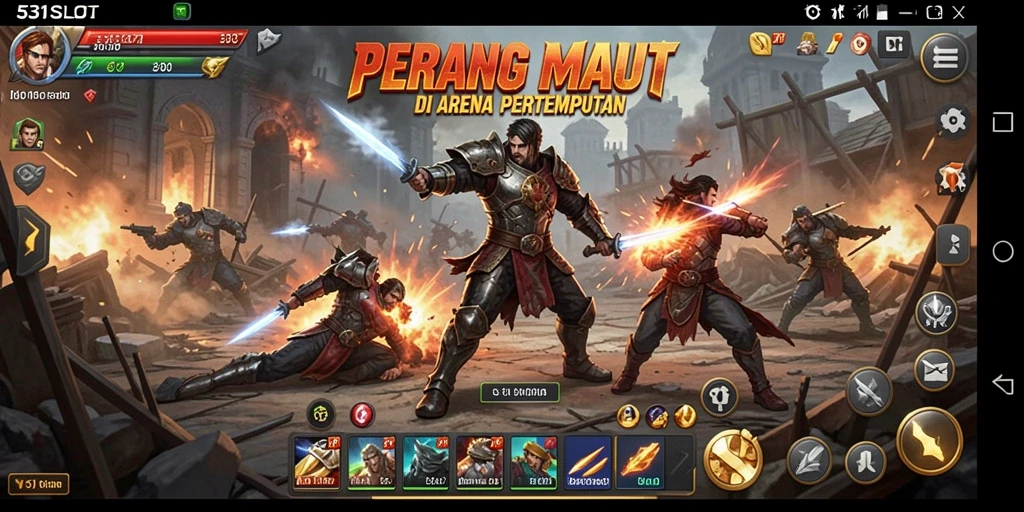 Tampilan gameplay epik dari 531SLOT dalam pertempuran Battle Royale.