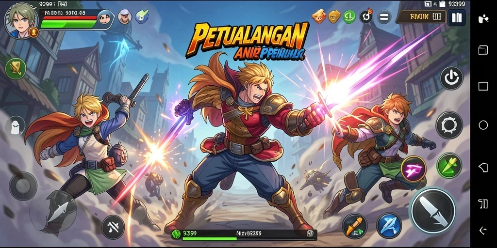 Gameplay seru dan mendebarkan dalam 9399 dengan karakter Anime yang menawan.
