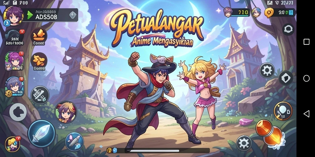 Tampilan gameplay menarik dari ADS508 yang penuh aksi Anime.