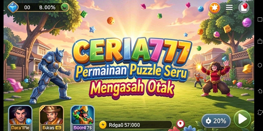 Screenshot saat bermain <strong>CERIA777</strong> menunjukkan momen seru menyelesaikan puzzle.