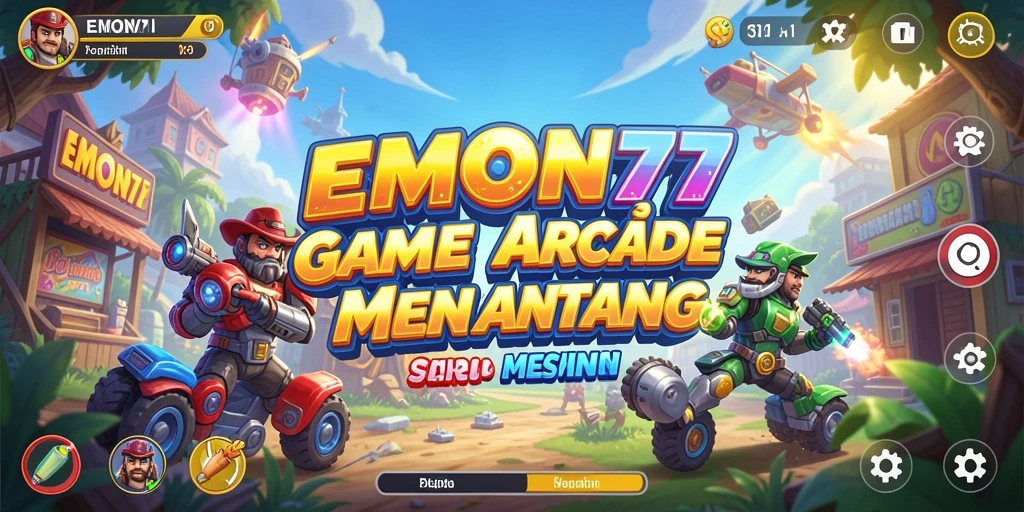 Tampilan gameplay EMON77 dengan aksi seru di setiap level.