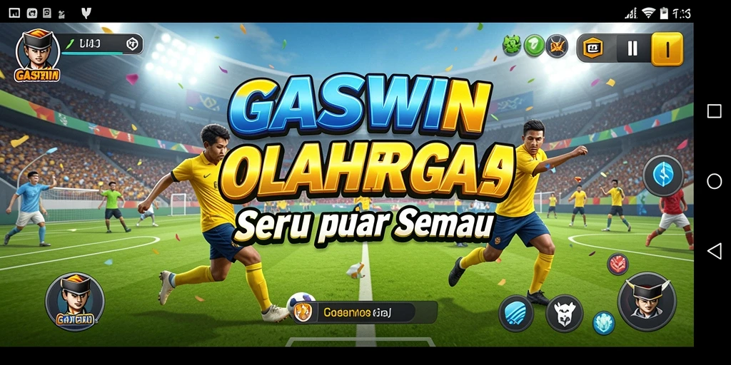 Tampilan gameplay GASWIN yang mendebarkan dalam kompetisi olahraga.