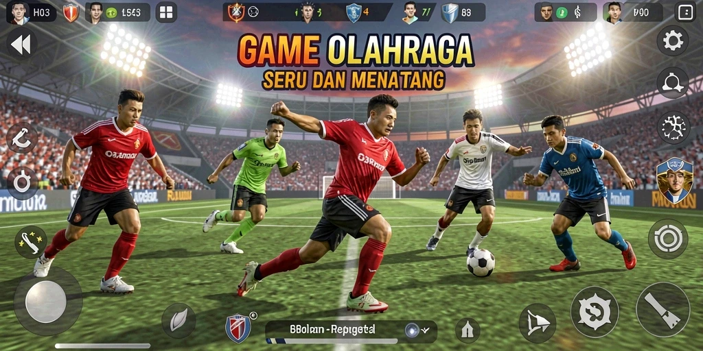 Menampilkan aksi seru dalam gameplay olahraga H03.