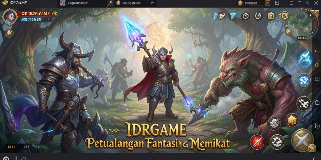 Screenshot gameplay menunjukkan aksi pertarungan epik di IDRGAME.