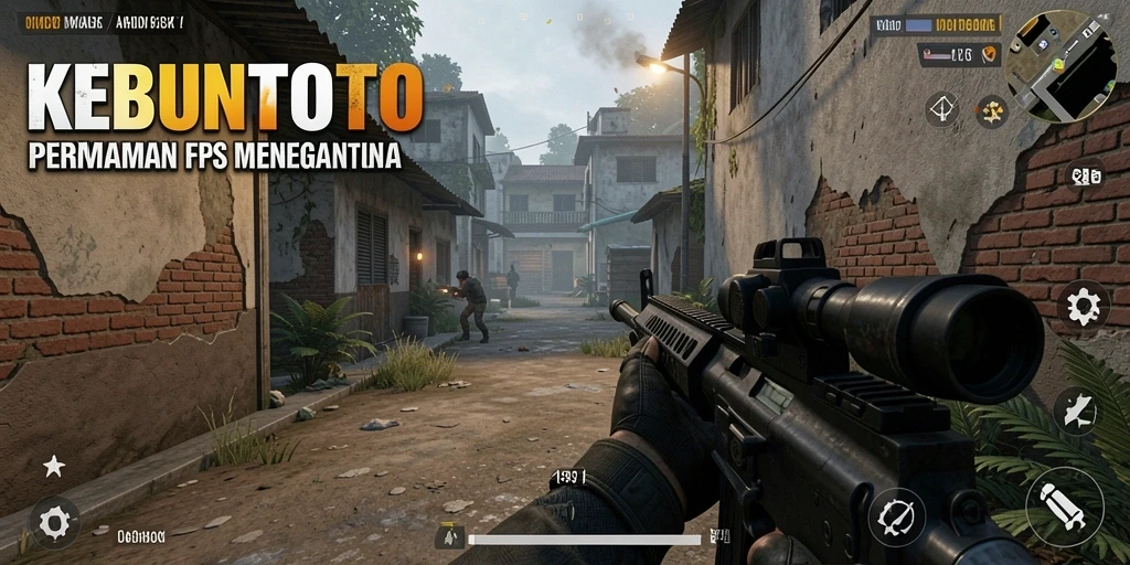 Tangkapan layar menunjukkan aksi bertempur sengit dalam permainan FPS.
