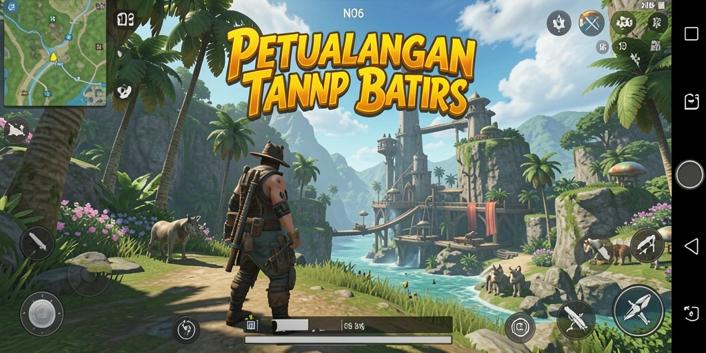Gameplay N06 menampilkan petualangan seru di dunia terbuka.