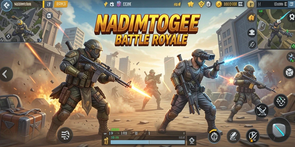 Tangkapan layar NADIMTOGEL yang menampilkan aksi mendebarkan di arena Battle Royale.
