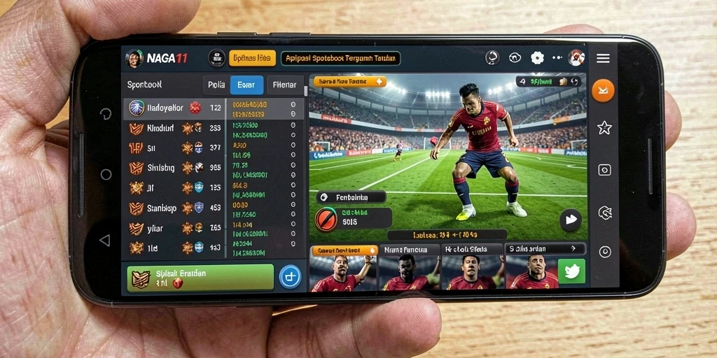 Screenshot NAGA11 menampilkan fitur taruhan olahraga yang menarik.