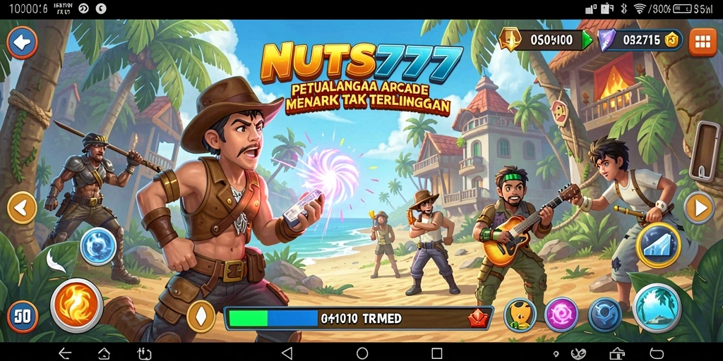 Tampilan gameplay seru dalam NUTS777 yang mengundang tantangan.