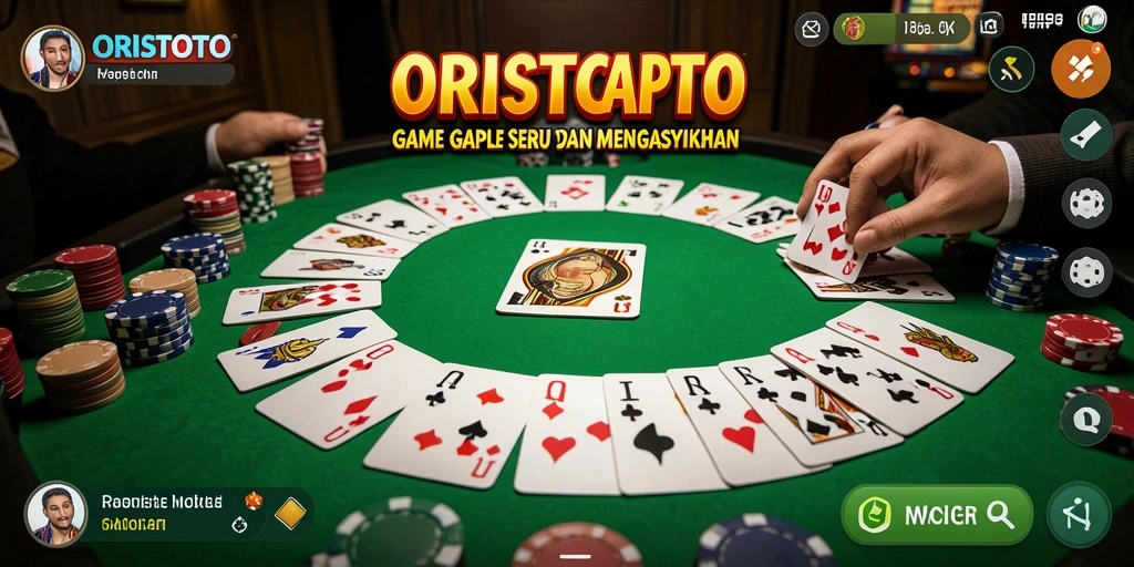 Screenshot gameplay Gaple yang menampilkan keseruan bermain ORISTOTO.