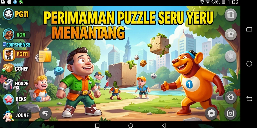 Tampilan gameplay PG11 dengan berbagai teka-teki yang menarik.