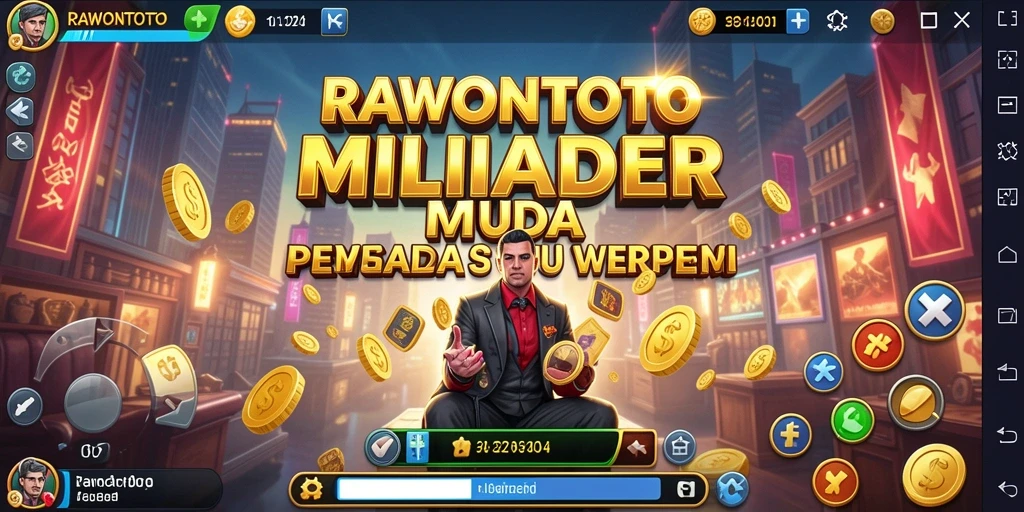 Screenshot gameplay menunjukkan aktivitas membangun bisnis di RAWONTOTO.