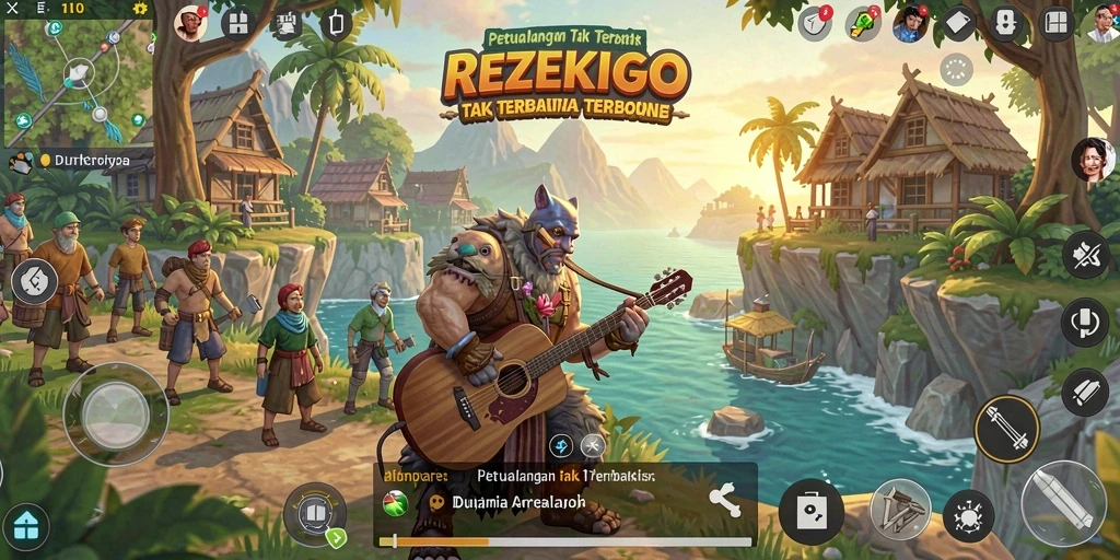 Tampilan gameplay seru di dalam dunia terbuka REZEKIGO.