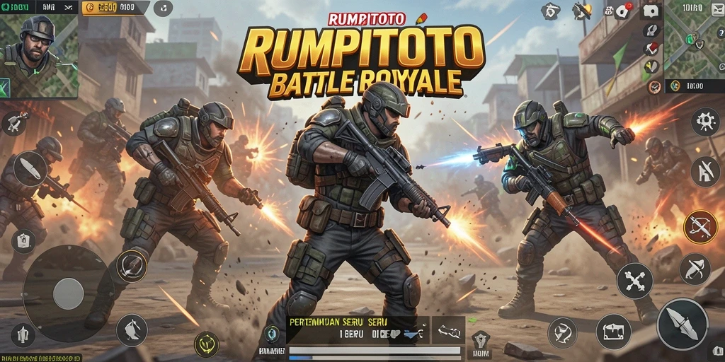 Tampilan seru saat bertempur di RUMPITOTO dalam mode Battle Royale.