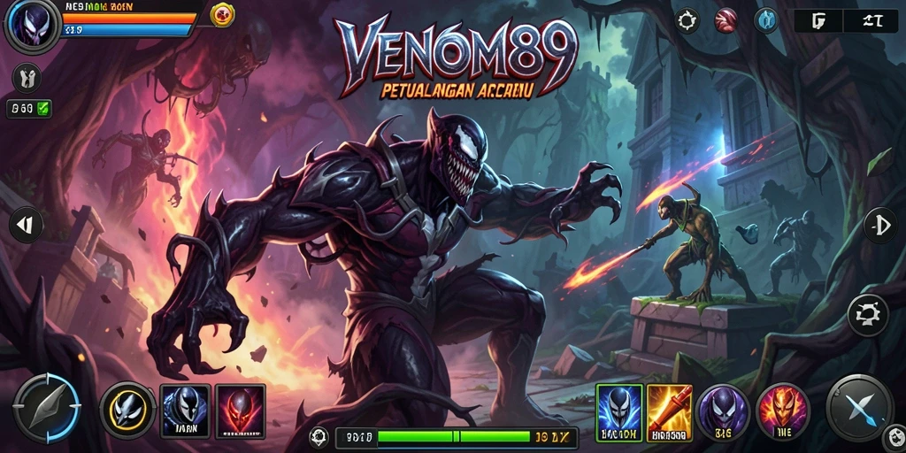 Tangkapan layar utama dari gameplay menantang VENOM889.